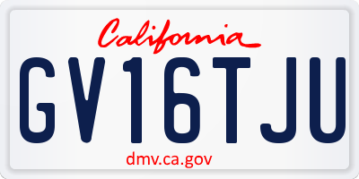 CA license plate GV16TJU