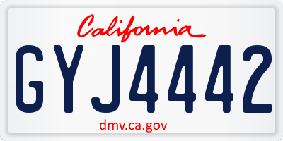 CA license plate GYJ4442