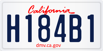 CA license plate H184B1