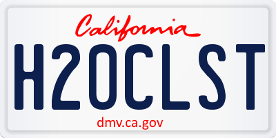 CA license plate H20CLST