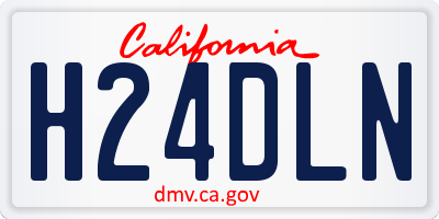 CA license plate H24DLN