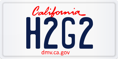 CA license plate H2G2