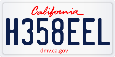 CA license plate H358EEL