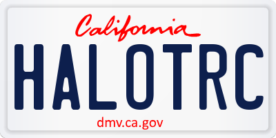 CA license plate HALOTRC