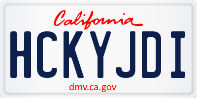 CA license plate HCKYJDI