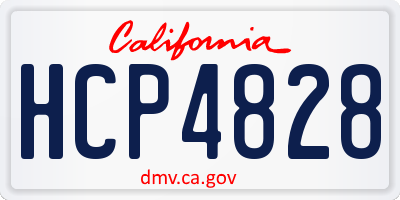 CA license plate HCP4828