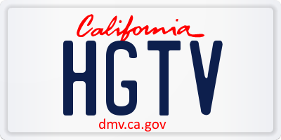 CA license plate HGTV
