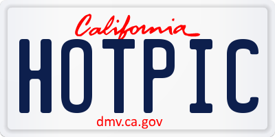 CA license plate HOTPIC