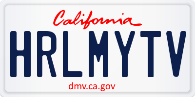 CA license plate HRLMYTV