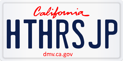 CA license plate HTHRSJP