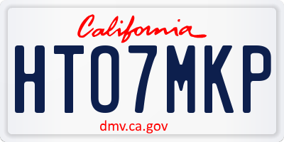 CA license plate HTO7MKP