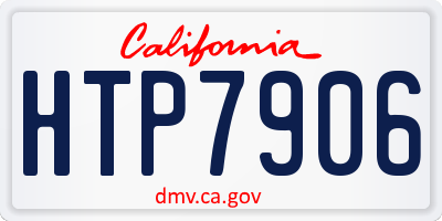 CA license plate HTP7906