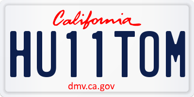 CA license plate HU11TOM