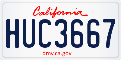 CA license plate HUC3667