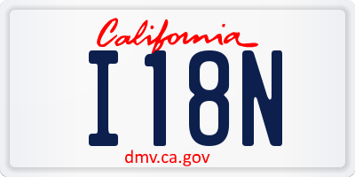 CA license plate I18N