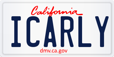 CA license plate ICARLY