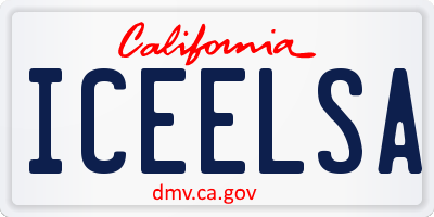 CA license plate ICEELSA