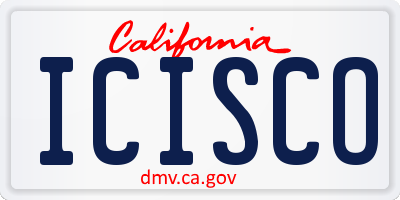 CA license plate ICISCO