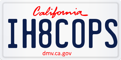 CA license plate IH8COPS