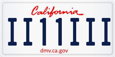 CA license plate II11III