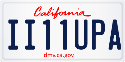 CA license plate II11UPA