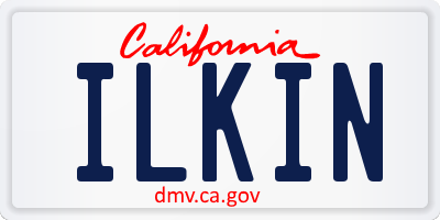 CA license plate ILKIN