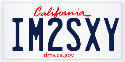 CA license plate IM2SXY