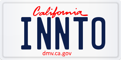 CA license plate INNTO