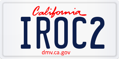 CA license plate IROC2