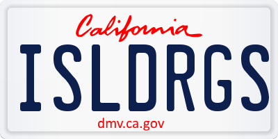 CA license plate ISLDRGS