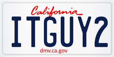 CA license plate ITGUY2