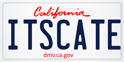 CA license plate ITSCATE