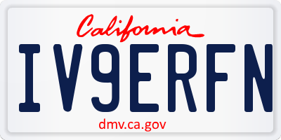 CA license plate IV9ERFN