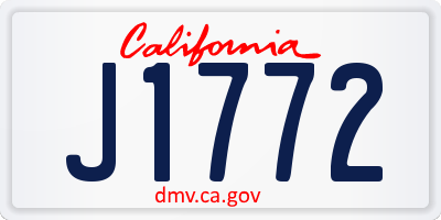 CA license plate J1772