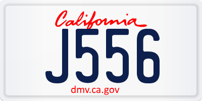 CA license plate J556