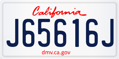 CA license plate J65616J