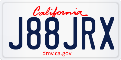 CA license plate J88JRX