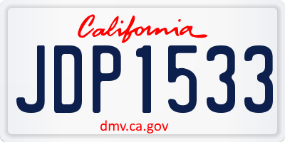CA license plate JDP1533