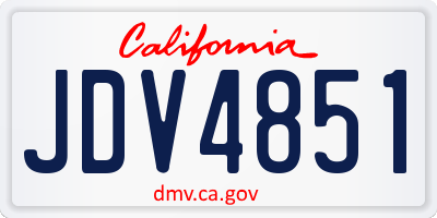 CA license plate JDV4851