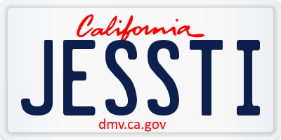CA license plate JESSTI