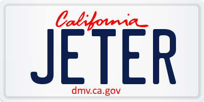 CA license plate JETER