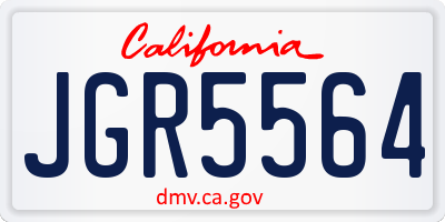 CA license plate JGR5564