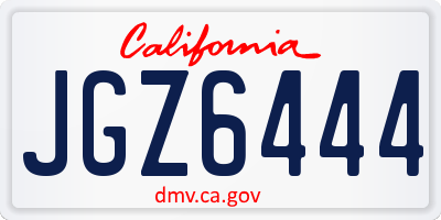 CA license plate JGZ6444