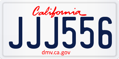 CA license plate JJJ556