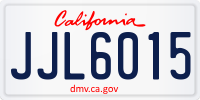 CA license plate JJL6015