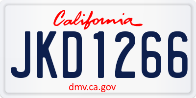 CA license plate JKD1266
