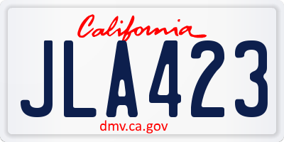 CA license plate JLA423