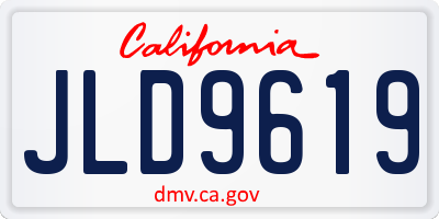 CA license plate JLD9619