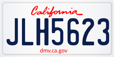 CA license plate JLH5623