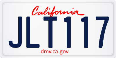 CA license plate JLT117